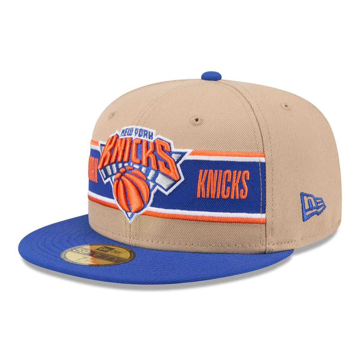 New York Knicks 2024 NBA Draft 59FIFTY Fitted Hat - Tan/Blue | New Era discount