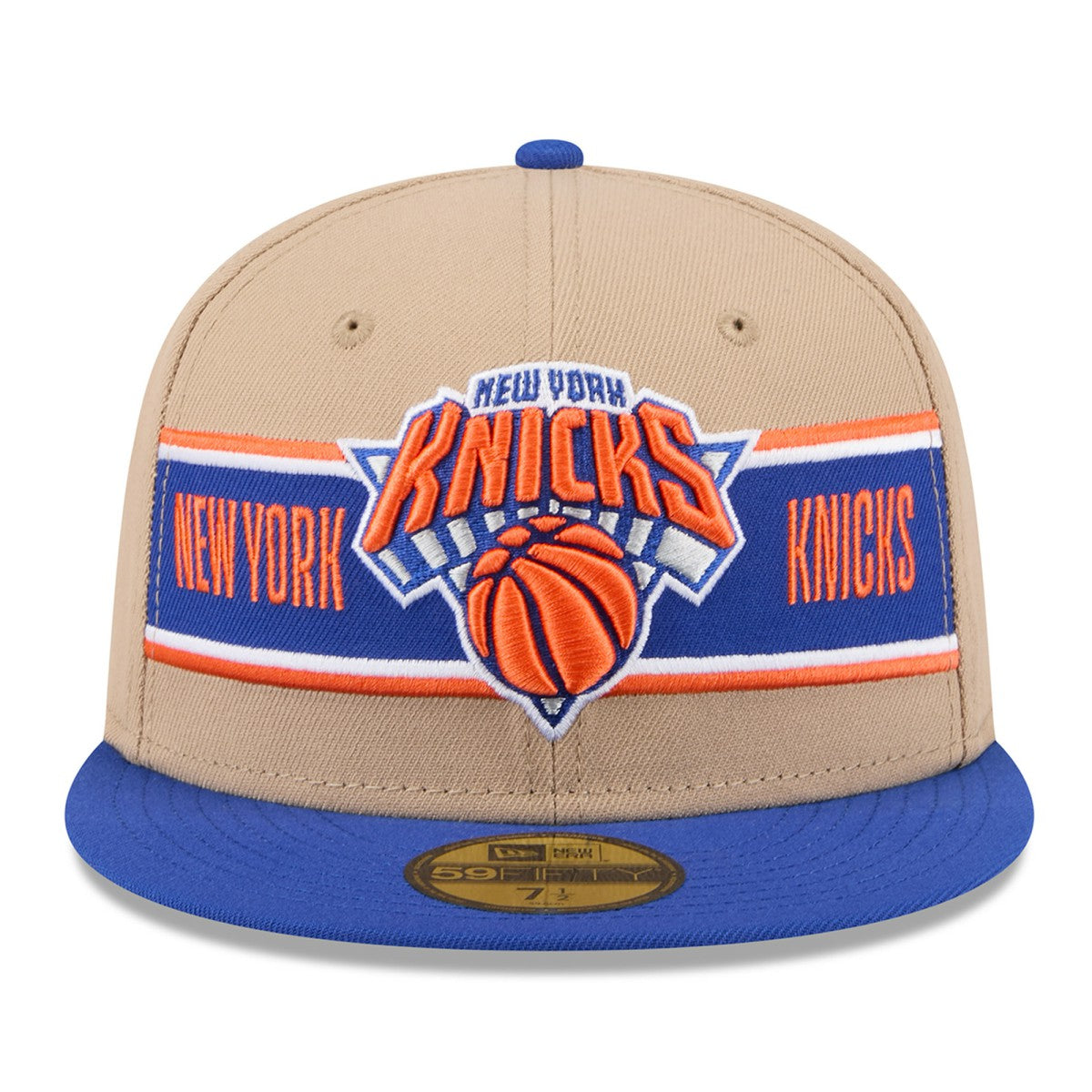 New York Knicks 2024 NBA Draft 59FIFTY Fitted Hat - Tan/Blue | New Era discount