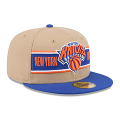 New York Knicks 2024 NBA Draft 59FIFTY Fitted Hat - Tan/Blue | New Era discount