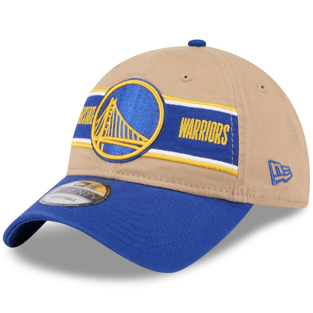 Golden State Warriors 2024 NBA Draft 9TWENTY Adjustable Hat sale - Tan/Royal | New Era discount