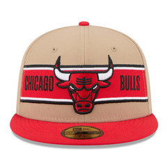 Chicago Bulls 2024 NBA Draft 59FIFTY Fitted Hat - Tan/Red | New Era for sale