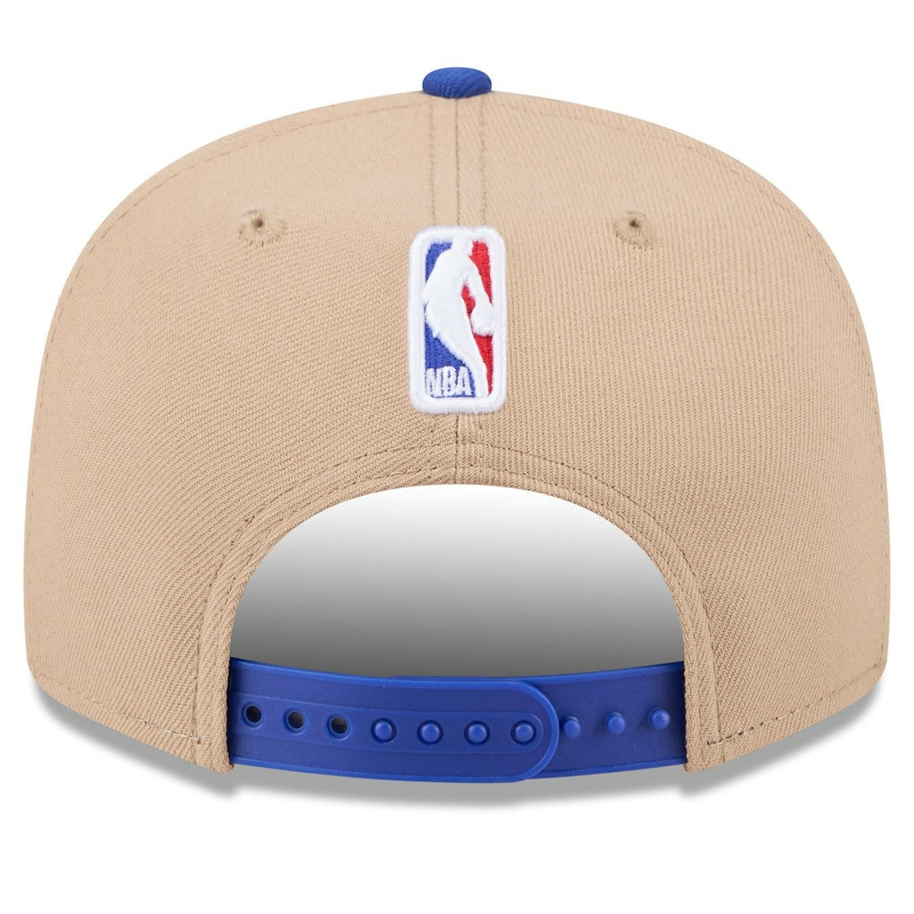 Philadelphia 76ers 2024 NBA Draft 9FIFTY Snapback Hat - Tan/Royal | New Era for sale
