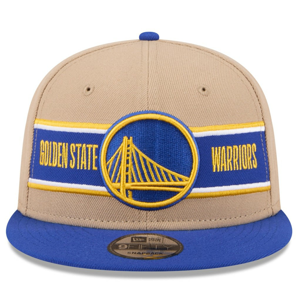 Golden State Warriors 2024 NBA Draft 9FIFTY Snapback Hat sale - Tan/Royal | New Era cheap