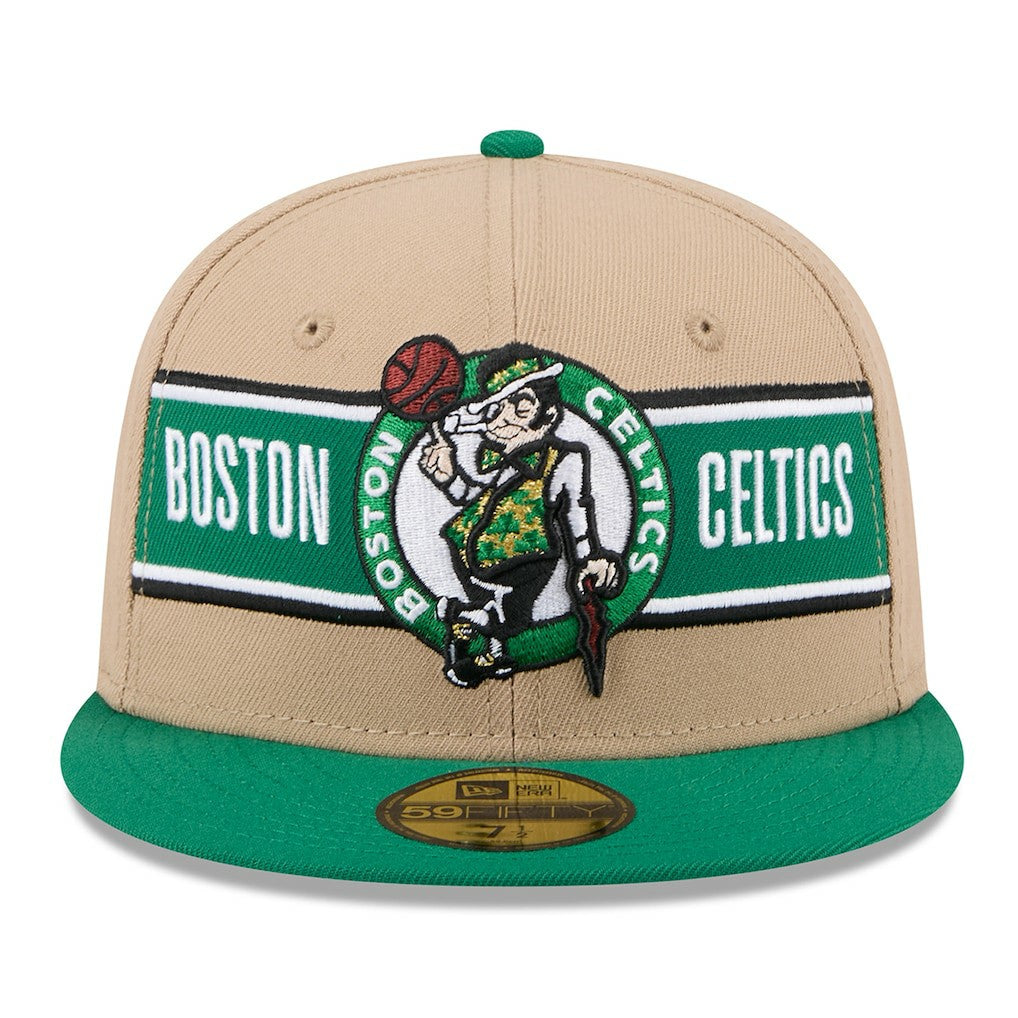 Boston Celtics 2024 NBA Draft 59FIFTY Fitted Hat - Tan/Kelly Green | New Era shop