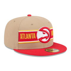 Atlanta Hawks 2024 NBA Draft 59FIFTY Fitted Hat - Tan/Red | New Era cheap