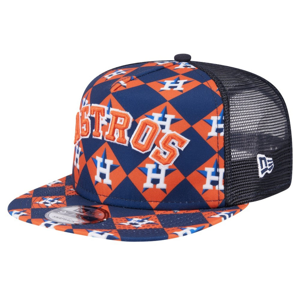 Houston Astros Seeing Diamonds A-Frame Trucker 9FIFTY Snapback Hat - Navy | New Era