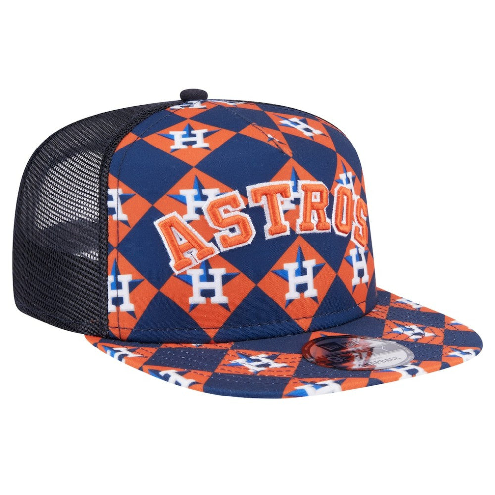 Houston Astros Seeing Diamonds A-Frame Trucker 9FIFTY Snapback Hat - Navy | New Era