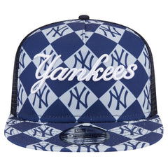 New York Yankees Seeing Diamonds A-Frame Trucker 9FIFTY Snapback Hat - Navy | New Era