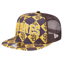 San Diego Padres Seeing Diamonds A-Frame Trucker 9FIFTY Snapback Hat - Brown | New Era