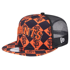 San Francisco Giants Seeing Diamonds A-Frame Trucker 9FIFTY Snapback Hat - Black | New Era