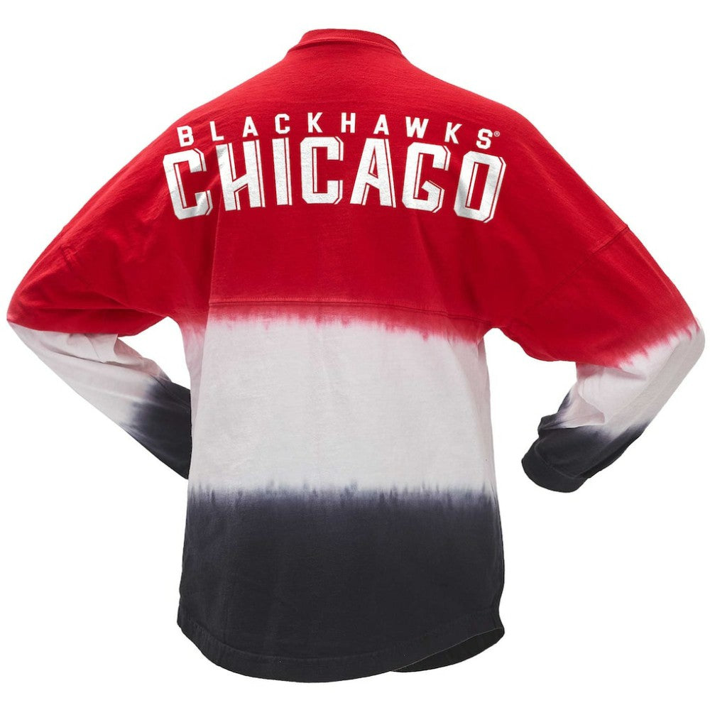 Chicago Blackhawks Fanatics Women's Ombre Long Sleeve T-Shirt