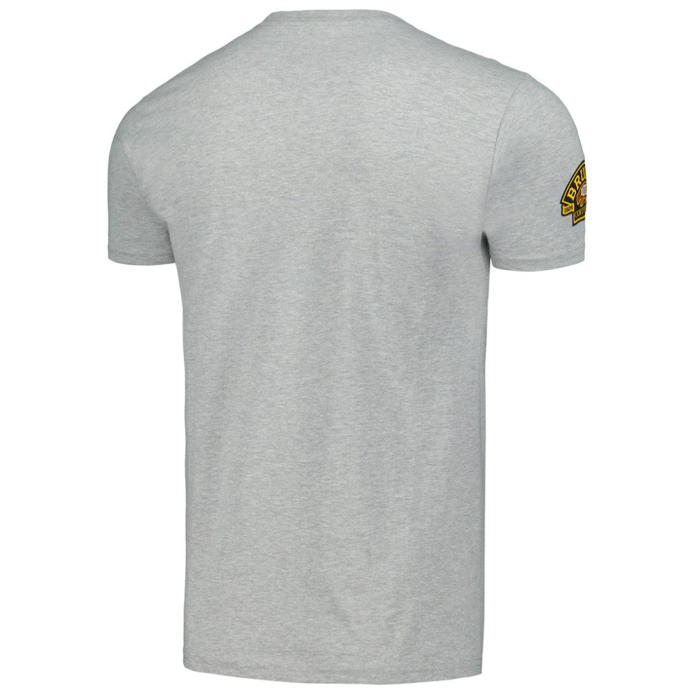 Boston Bruins Mitchell & Ness 100th Anniversary Script Sweep T-Shirt