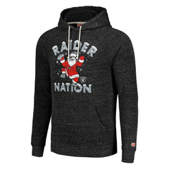 NFL Las Vegas Raiders Homage Unisex Holiday Raglan Tri-Blend Pullover Hoodie