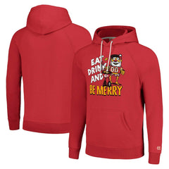 NFL Kansas City Chiefs Homage Unisex Holiday Raglan Tri-Blend Pullover Hoodie