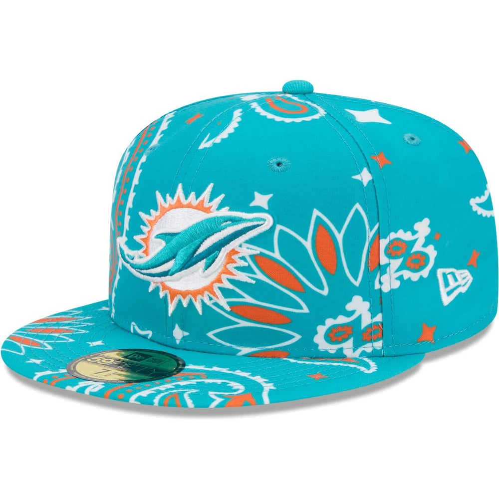 NFL Miami Dolphins Paisley 59FIFTY Fitted Hat