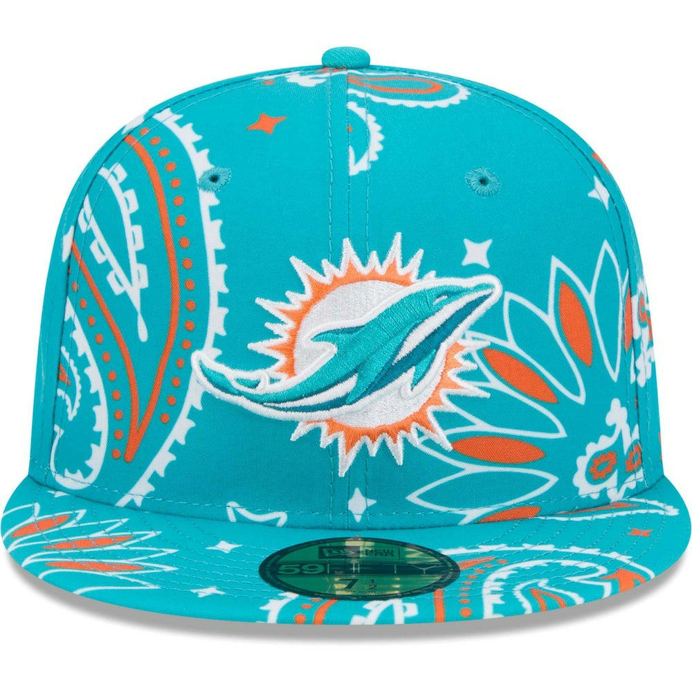 NFL Miami Dolphins Paisley 59FIFTY Fitted Hat