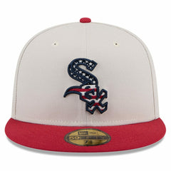 Chicago White Sox 2024 Fourth of July 59FIFTY Fitted Hat - Khaki/Red | New Era