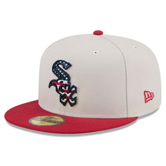 Chicago White Sox 2024 Fourth of July 59FIFTY Fitted Hat - Khaki/Red | New Era