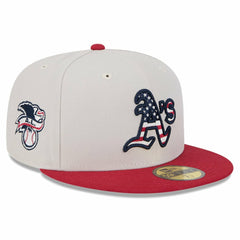 Athletics 2024 Fourth of July 59FIFTY Fitted Hat - Khaki/Red | New Era