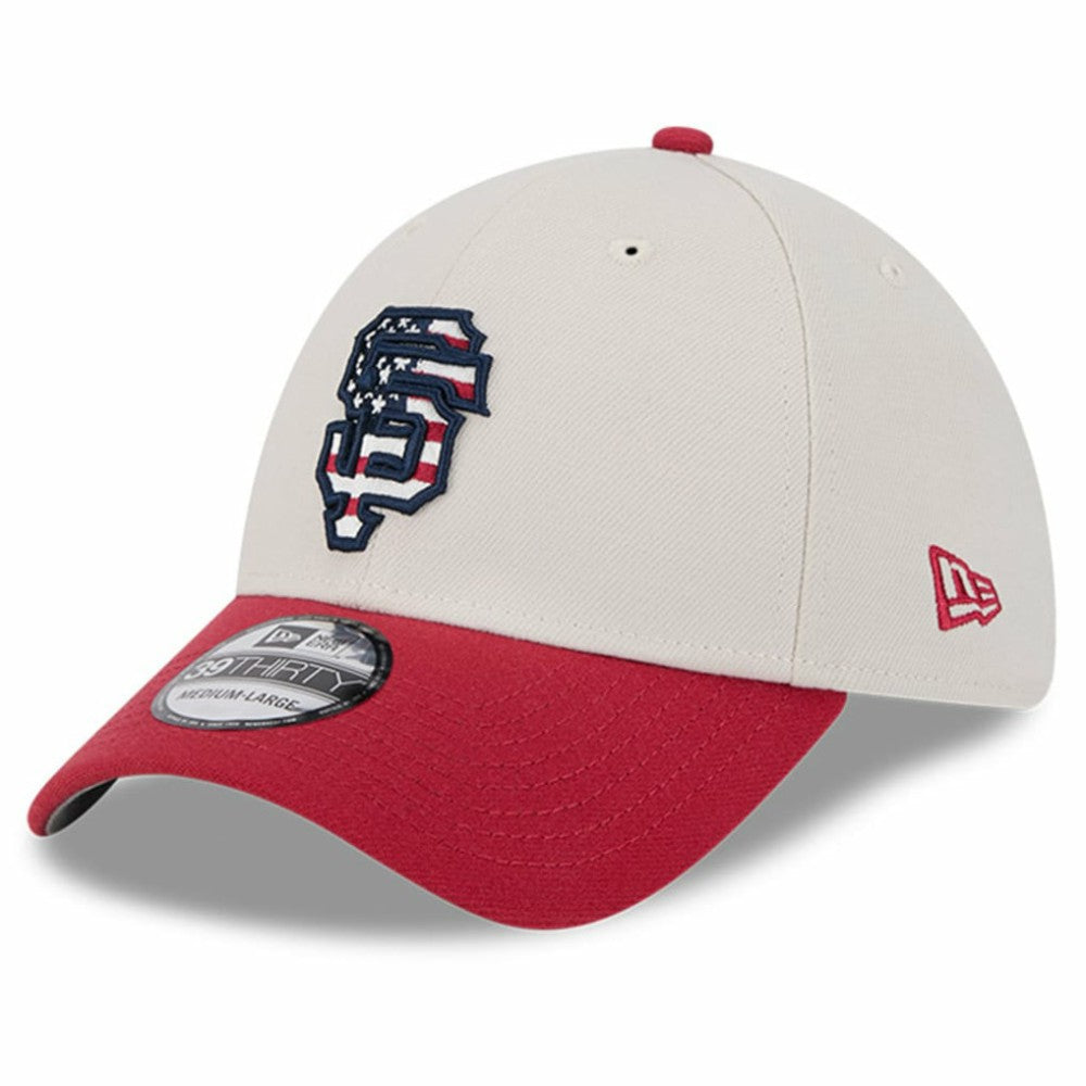 San Francisco Giants 2024 Fourth of July 39THIRTY Flex Hat - Khaki/Red | New Era