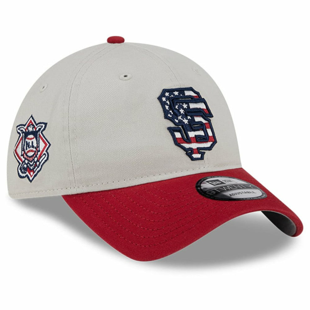 San Francisco Giants 2024 Fourth of July 9TWENTY Adjustable Hat - Khaki/Red | New Era