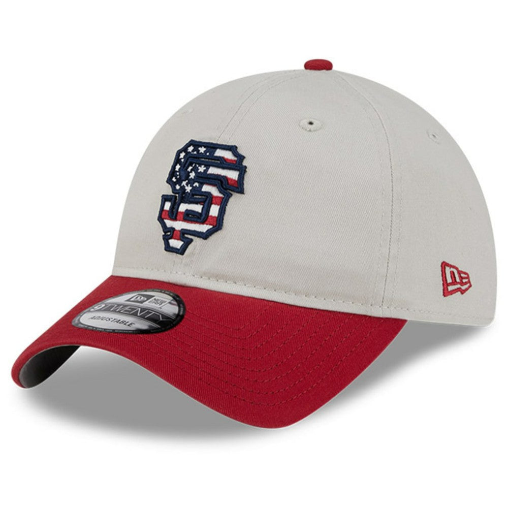 San Francisco Giants 2024 Fourth of July 9TWENTY Adjustable Hat - Khaki/Red | New Era