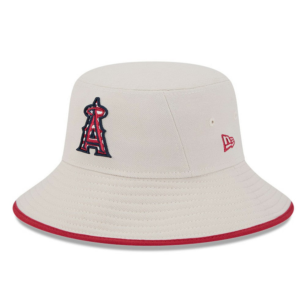 Los Angeles Angels 2024 Fourth of July Bucket Hat - Khaki | New Era