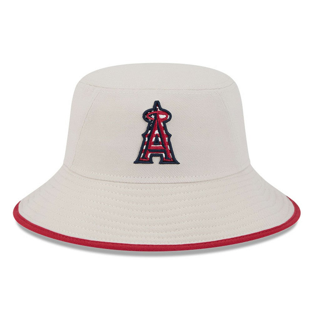 Los Angeles Angels 2024 Fourth of July Bucket Hat - Khaki | New Era