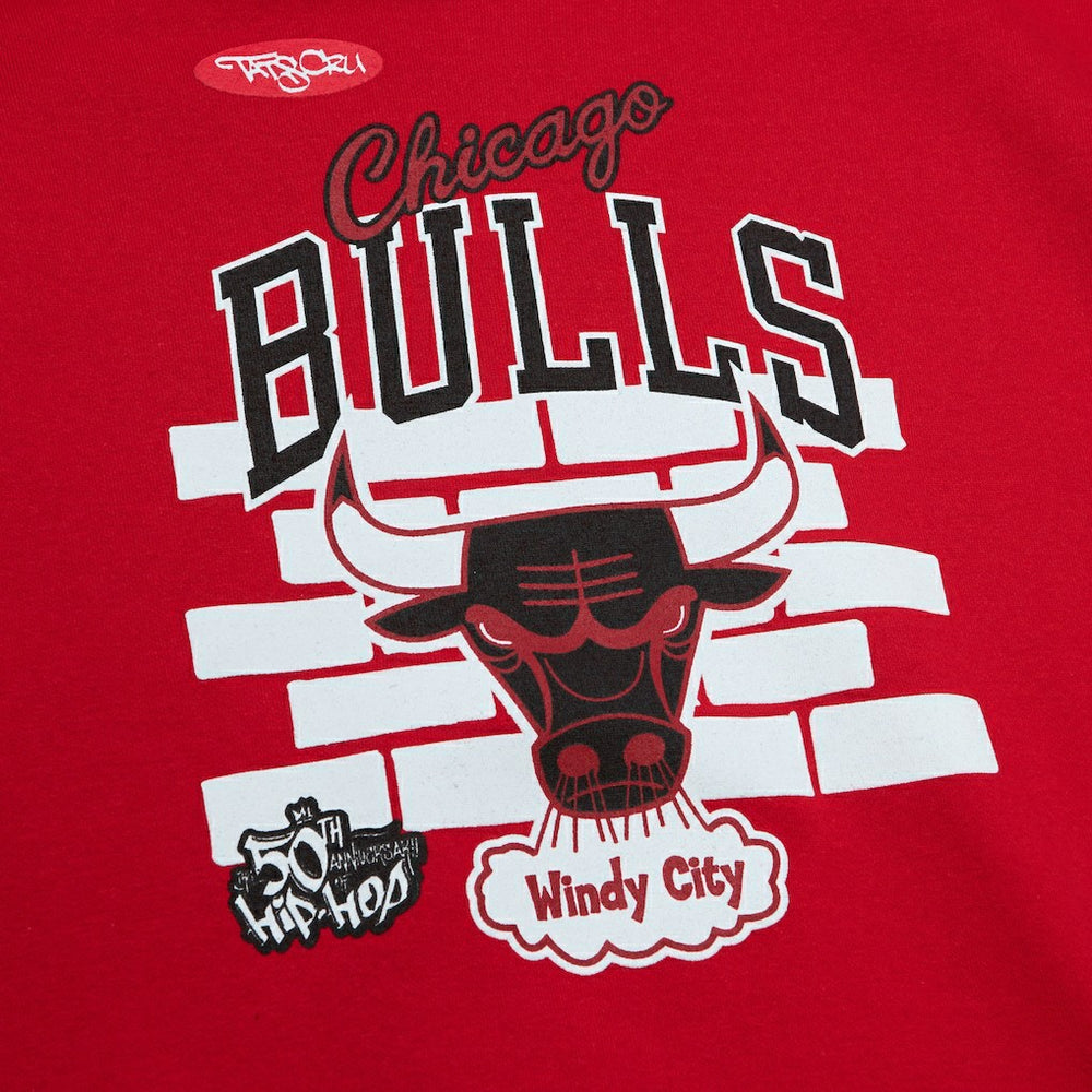 Chicago Bulls x Tats Cru Hardwood Classics Brick Pullover Hoodie sale - Red | Mitchell & Ness discount