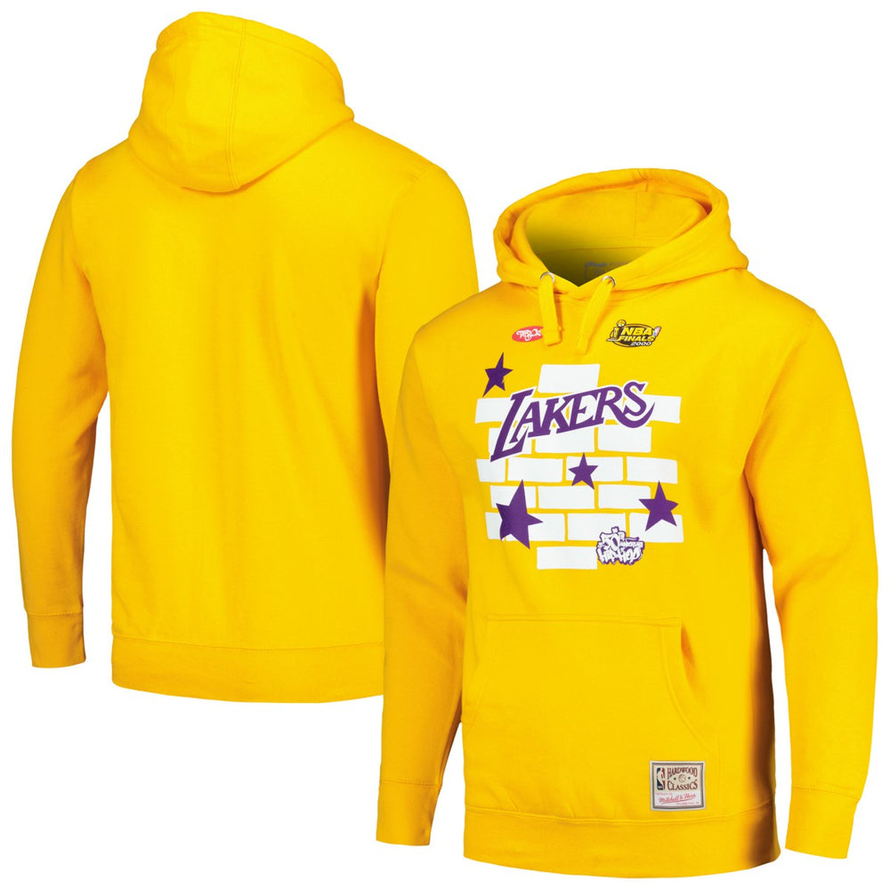 Los Angeles Lakers x Tats Cru Hardwood Classics Brick Pullover Hoodie - Gold | Mitchell & Ness outlet