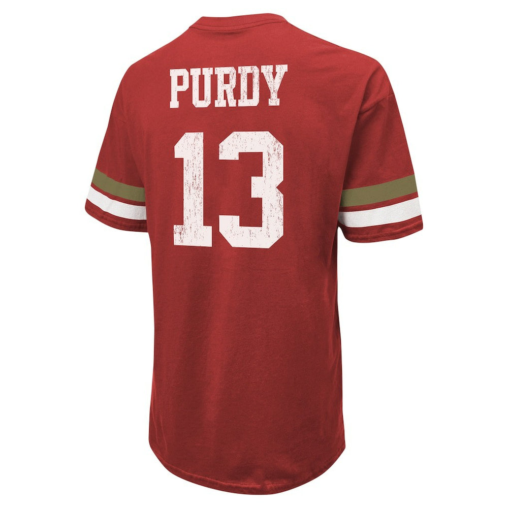 NFL San Francisco 49ers Brock Purdy  Majestic Threads Name & Number Oversize Fit T-Shirt