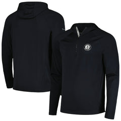 Brooklyn Nets Levelwear Zander Hoodie Raglan Quarter-Zip Top - Black online