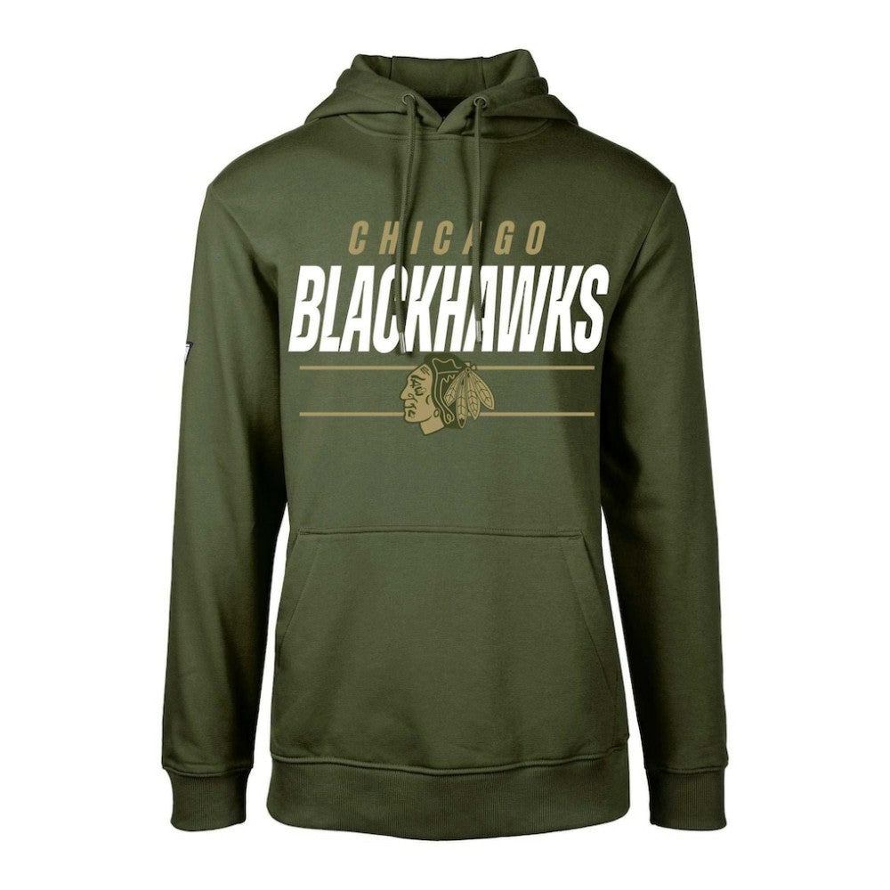 Chicago Blackhawks Levelwear Youth Podium Fleece Pullover Hoodie