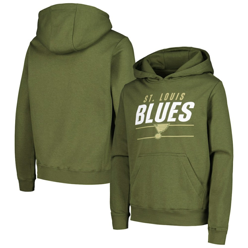 St. Louis Blues Levelwear Youth Podium Fleece Pullover Hoodie