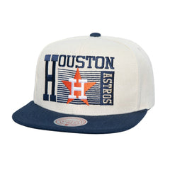 Houston Astros Cooperstown Collection Speed Zone Snapback Hat - Cream | Mitchell & Ness
