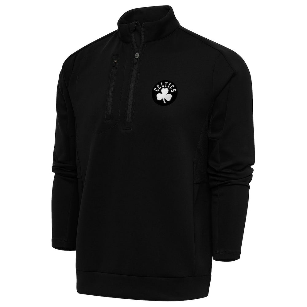 Boston Celtics Antigua Metallic Logo Generation Quarter-Zip Top - Black cheap