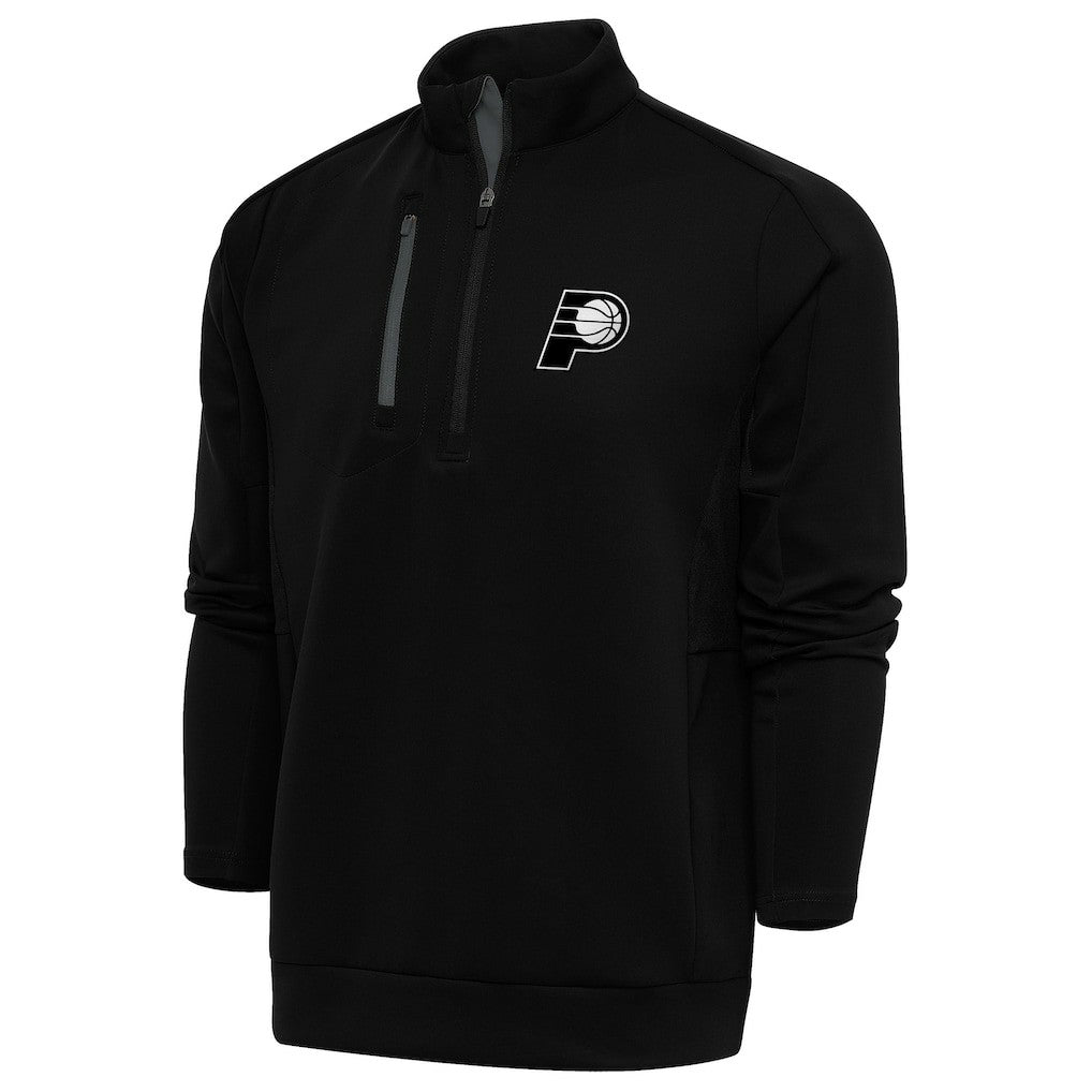Indiana Pacers Antigua Metallic Logo Generation Quarter-Zip Top - Black on sale