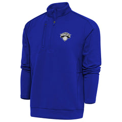 New York Knicks Antigua Metallic Logo Generation Quarter-Zip Top - Blue | New Era online