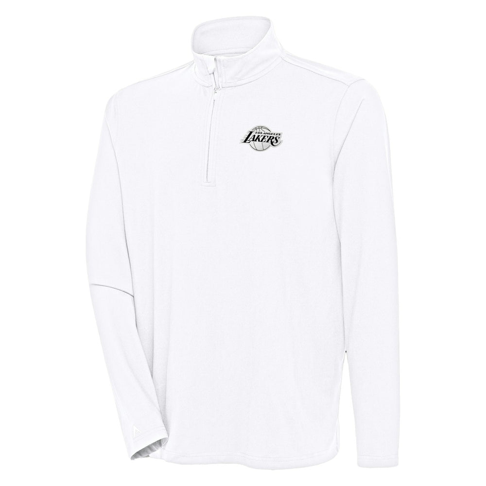Los Angeles Lakers Antigua Hunk Quarter-Zip Top - White shop