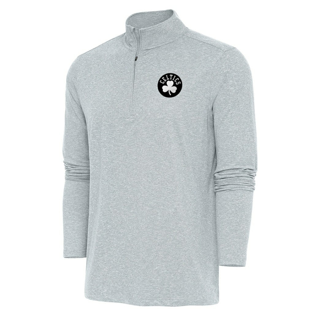 Boston Celtics Antigua Hunk Quarter-Zip Top - Heather Gray sale