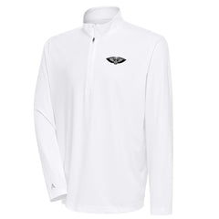 New Orleans Pelicans Antigua Metallic Logo Tribute Quarter-Zip Top - White outlet