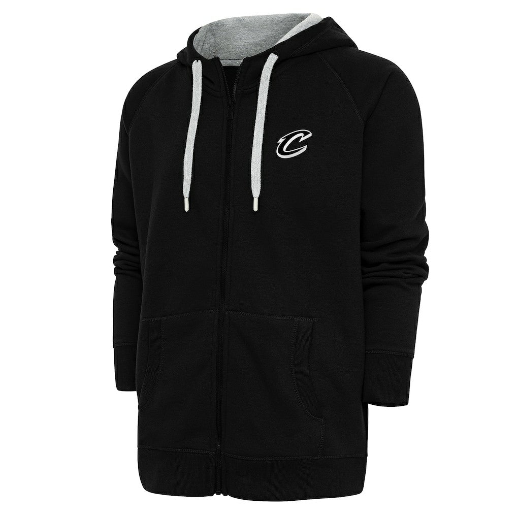 Cleveland Cavaliers Antigua Metallic Logo Victory Raglan Full-Zip Hoodie sale - Black outlet