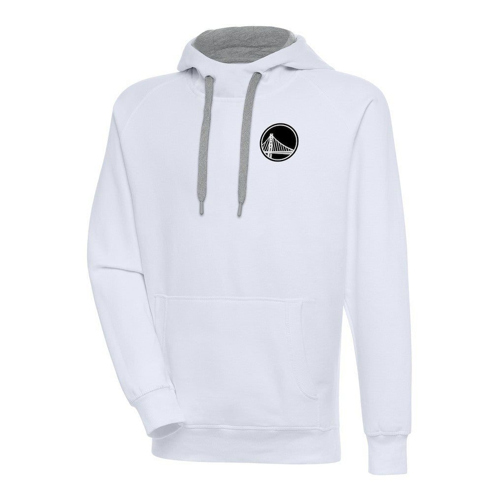Golden State Warriors Antigua Metallic Logo Victory Raglan Pullover Hoodie sale - White discount