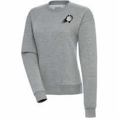 Phoenix Suns Antigua Women's Brushed Metallic Victory Pullover Sweatshirt - Heather Gray for sale