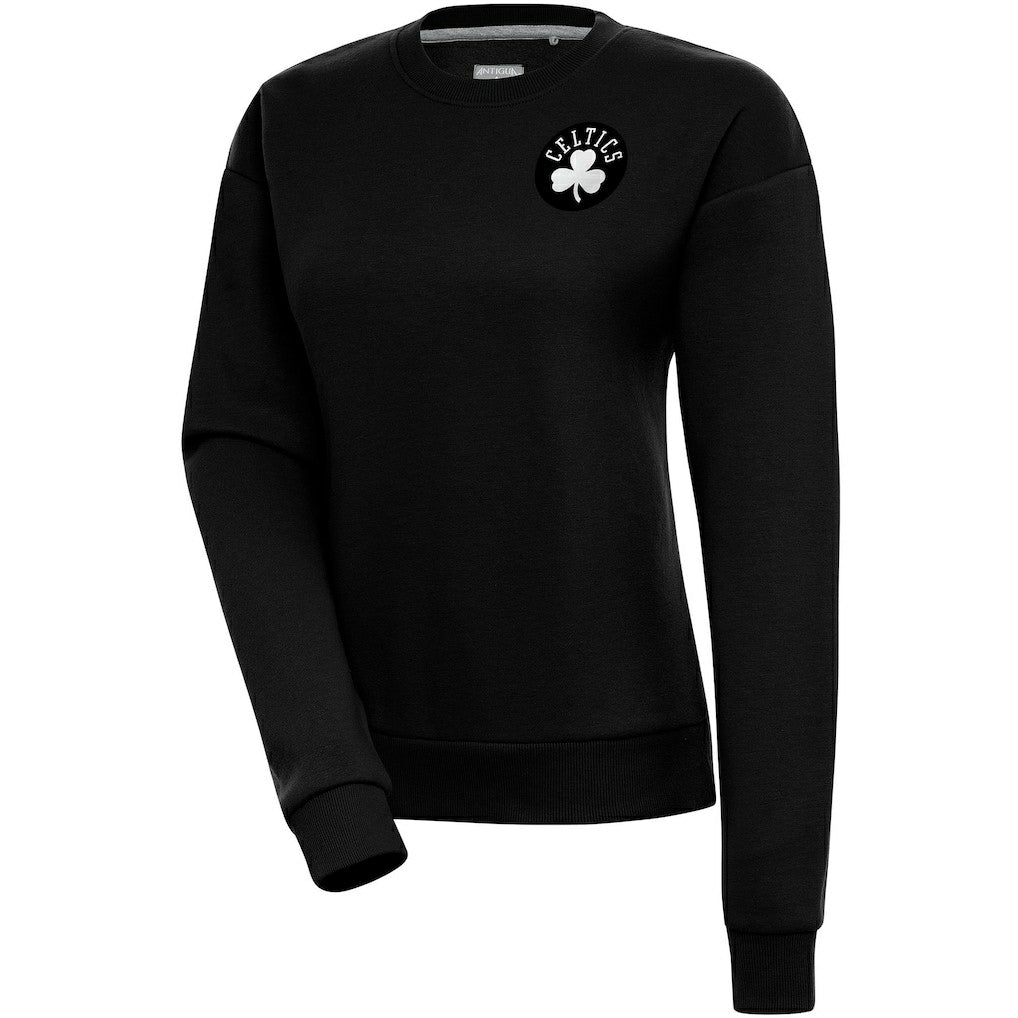 Boston Celtics Antigua Women's Brushed Metallic Victory Pullover Sweatshirt - Black cheap