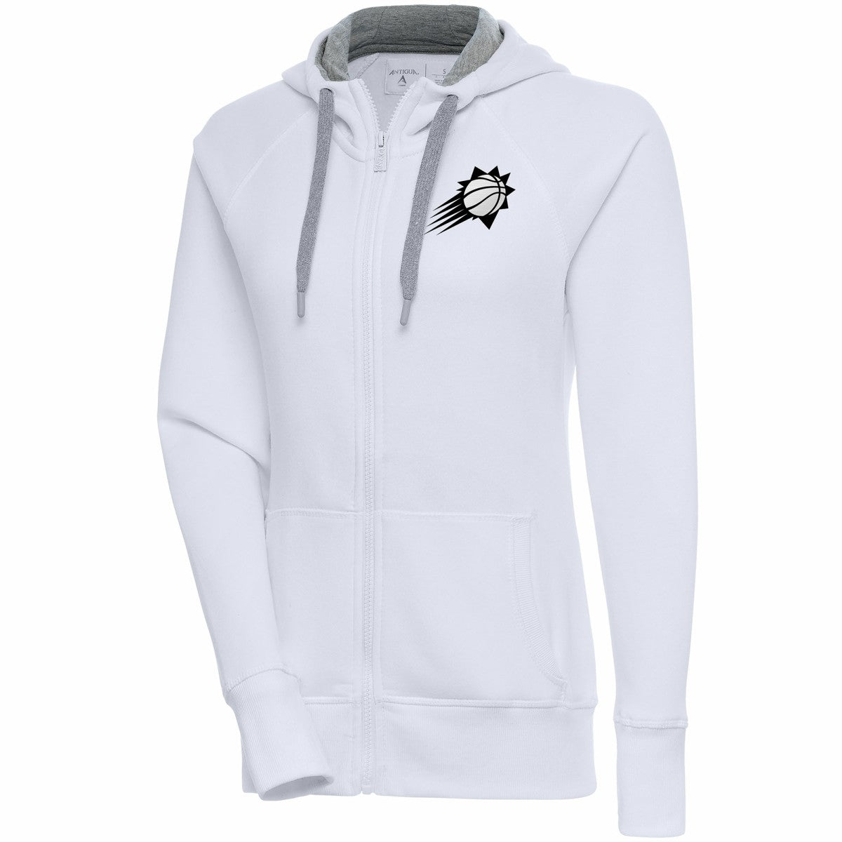 Phoenix Suns Antigua Women's Brushed Metallic Victory Full-Zip Hoodie - White on sale