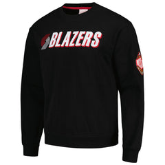 Portland Trail Blazers Hardwood Classics There and Back Pullover Sweatshirt - Black | Mitchell & Ness outlet