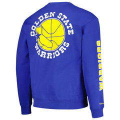 Golden State Warriors Hardwood Classics There and Back Pullover Sweatshirt sale - Royal | Mitchell & Ness on sale