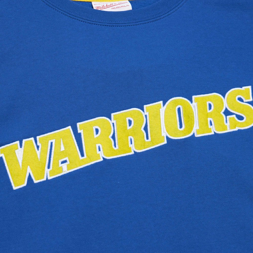 Golden State Warriors Hardwood Classics There and Back Pullover Sweatshirt sale - Royal | Mitchell & Ness on sale