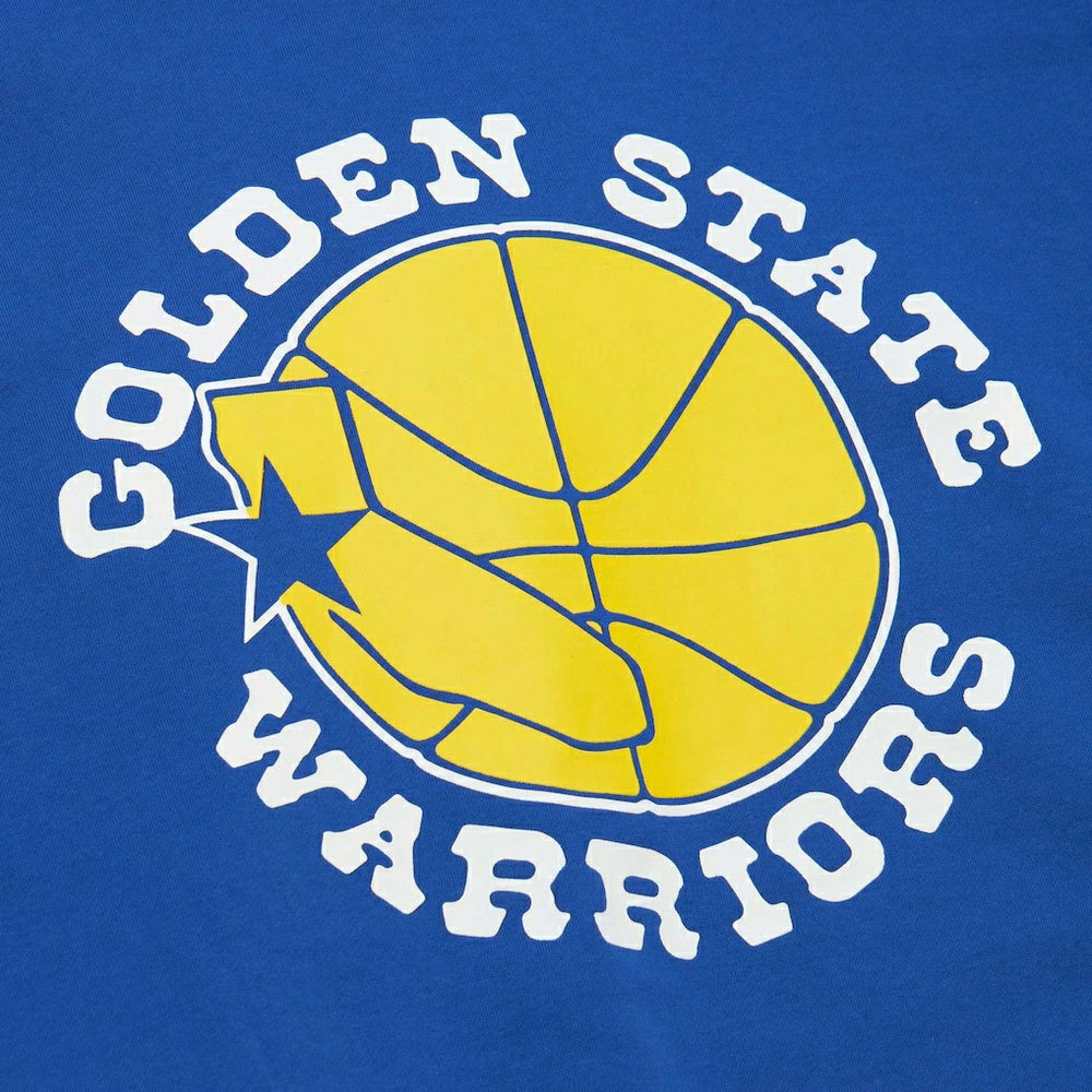 Golden State Warriors Hardwood Classics There and Back Pullover Sweatshirt sale - Royal | Mitchell & Ness on sale